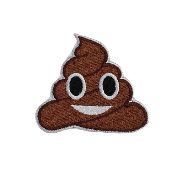 Poop Emoji Embroidered Patch - Picture 1 of 4